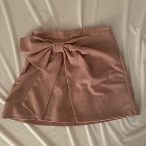 SHEIN Pink Mini Skirt with Bow